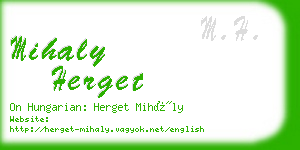 mihaly herget business card